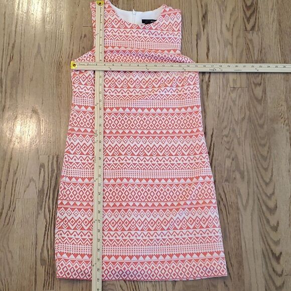 AQUA ORANGE WHITE SLEEVELESS KNIT SHEATH DRESS SIZE SMALL FULLY LINED - Picture 8 of 9
